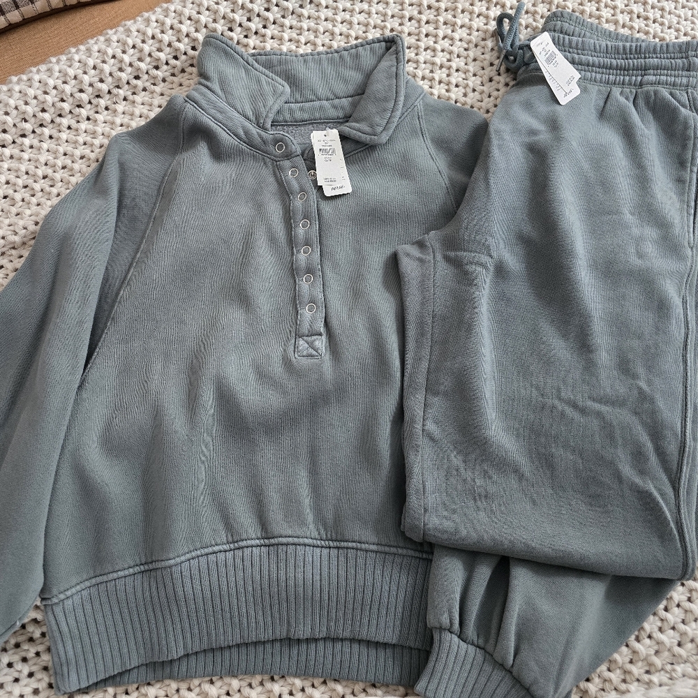 Aerie Oversized Henley and Joggers Monochrome Set